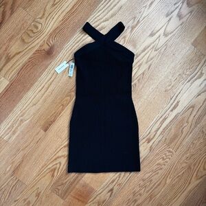 Babaton Black Mini Bodycon Dress